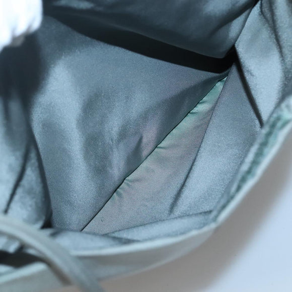 PRADA Tote Bag Nylon Khaki Silver Auth bs27841