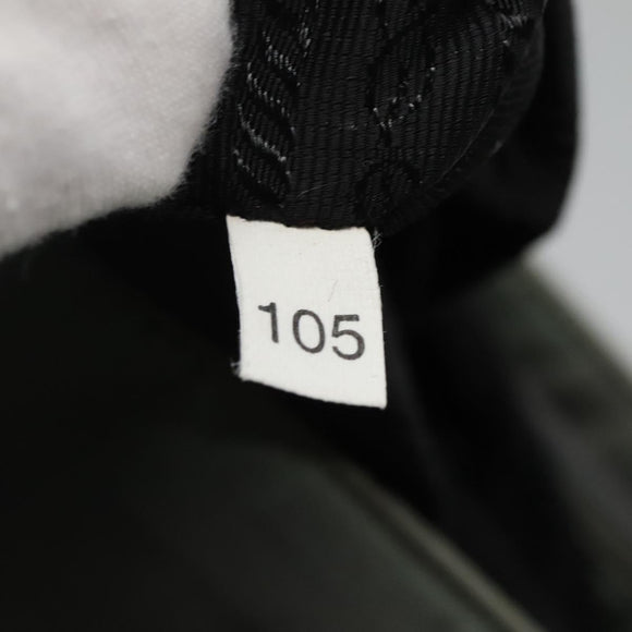 PRADA Tote Bag Nylon Khaki Silver Auth bs27841