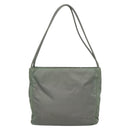 PRADA Tote Bag Nylon Khaki Silver Auth bs27841-3