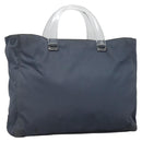 PRADA Hand Bag Nylon Gray Silver Auth bs27845-1