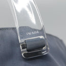 PRADA Hand Bag Nylon Gray Silver Auth bs27845-15