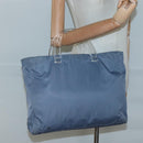 PRADA Hand Bag Nylon Gray Silver Auth bs27845-24