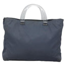PRADA Hand Bag Nylon Gray Silver Auth bs27845-3