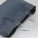 PRADA Hand Bag Nylon Gray Silver Auth bs27845-6