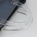 PRADA Hand Bag Nylon Gray Silver Auth bs27845-7