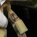 PRADA Tote Bag Nylon Beige Silver Auth bs27846-10