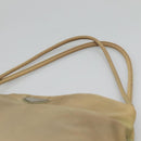 PRADA Tote Bag Nylon Beige Silver Auth bs27846-8
