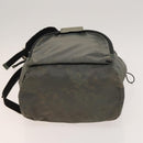 PRADA Backpack Nylon Khaki Silver Auth bs27852-5