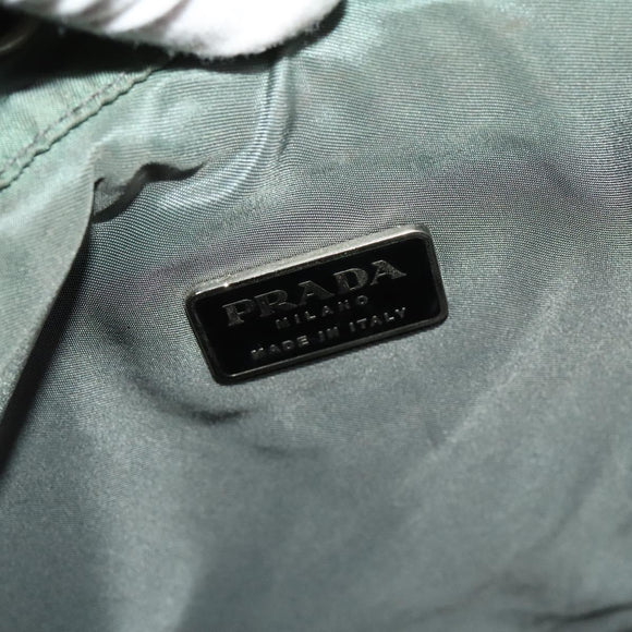 PRADA Backpack Nylon Khaki Silver Auth bs27852