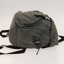 PRADA Backpack Nylon Khaki Silver Auth bs27852-3