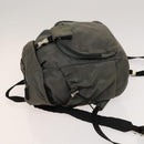 PRADA Backpack Nylon Khaki Silver Auth bs27852-4