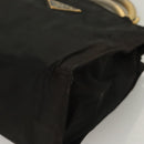 PRADA Hand Bag Nylon Black Gold Auth bs27856-14