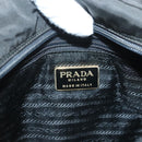PRADA Hand Bag Nylon Black Gold Auth bs27856-18