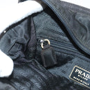 PRADA Hand Bag Nylon Black Gold Auth bs27856-21