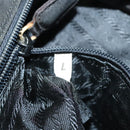 PRADA Hand Bag Nylon Black Gold Auth bs27856-12