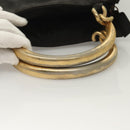 PRADA Hand Bag Nylon Black Gold Auth bs27856-7