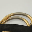 PRADA Hand Bag Nylon Black Gold Auth bs27856-8