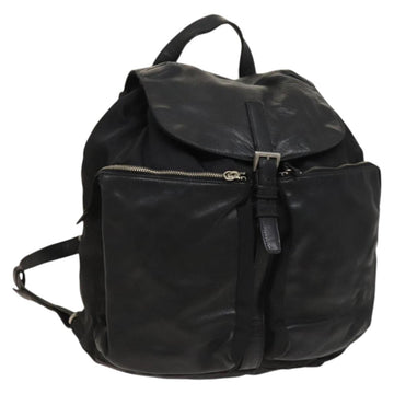PRADA Backpack Nylon Black Silver Auth bs27860