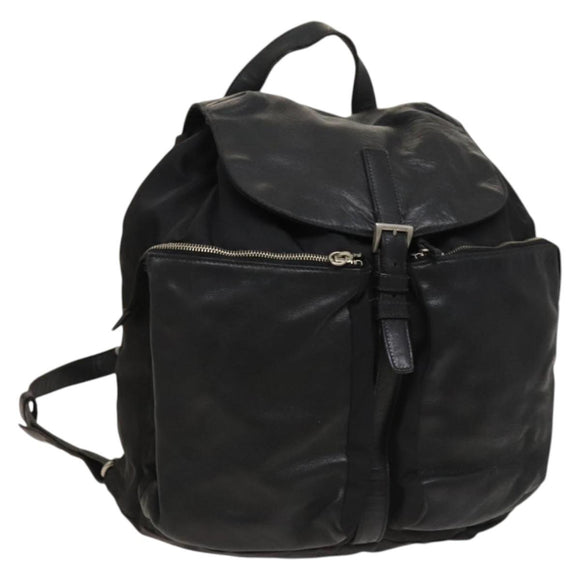 PRADA Backpack Nylon Black Silver Auth bs27860
