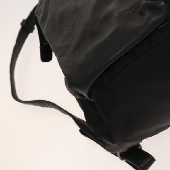 PRADA Backpack Nylon Black Silver Auth bs27860