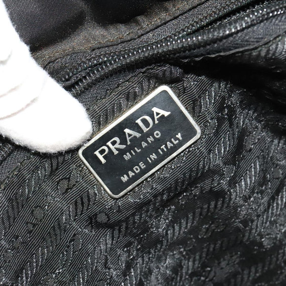 PRADA Backpack Nylon Black Silver Auth bs27860