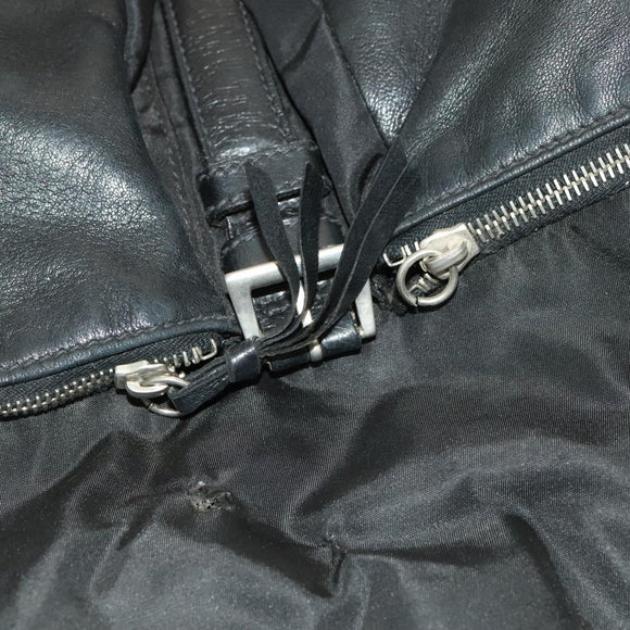 PRADA Backpack Nylon Black Silver Auth bs27860
