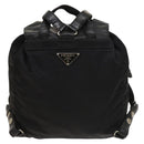 PRADA Backpack Nylon Black Silver Auth bs27860-2