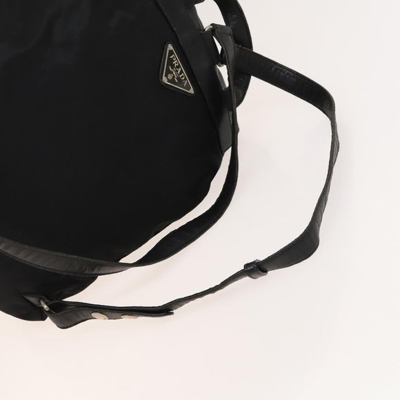 PRADA Backpack Nylon Black Silver Auth bs27860