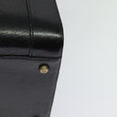 HERMES Cosmos Hand Bag Leather 2way Black Gold Auth bs27866-15