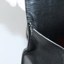 HERMES Cosmos Hand Bag Leather 2way Black Gold Auth bs27866-17