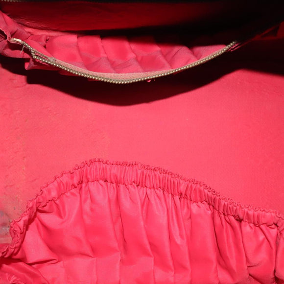 HERMES Cosmos Hand Bag Leather 2way Black Gold Auth bs27866