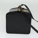 HERMES Cosmos Hand Bag Leather 2way Black Gold Auth bs27866-5