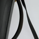 HERMES Cosmos Hand Bag Leather 2way Black Gold Auth bs27866-8