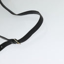 HERMES Cosmos Hand Bag Leather 2way Black Gold Auth bs27866-9