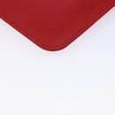 GIVENCHY Clutch Bag Leather Red Silver Auth bs27868-16