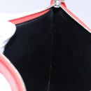 GIVENCHY Clutch Bag Leather Red Silver Auth bs27868-11