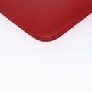 GIVENCHY Clutch Bag Leather Red Silver Auth bs27868-14