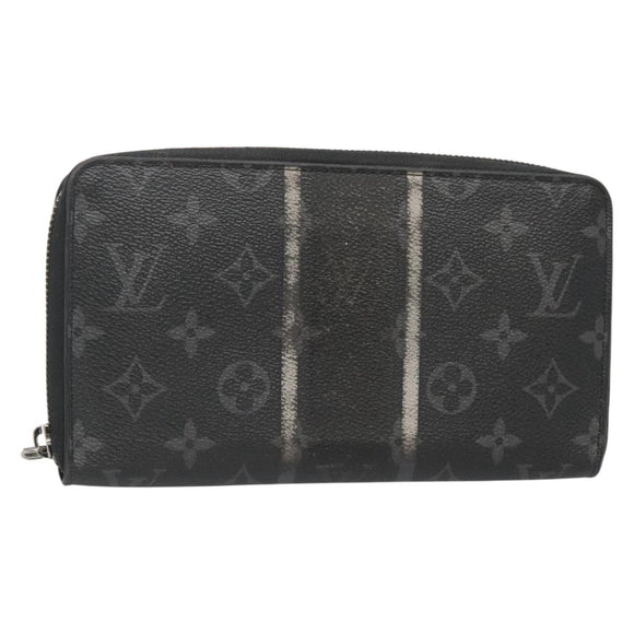 LOUIS VUITTON Monogram Eclipse Fragment Zippy Organizer M64645 LV Auth bs27872