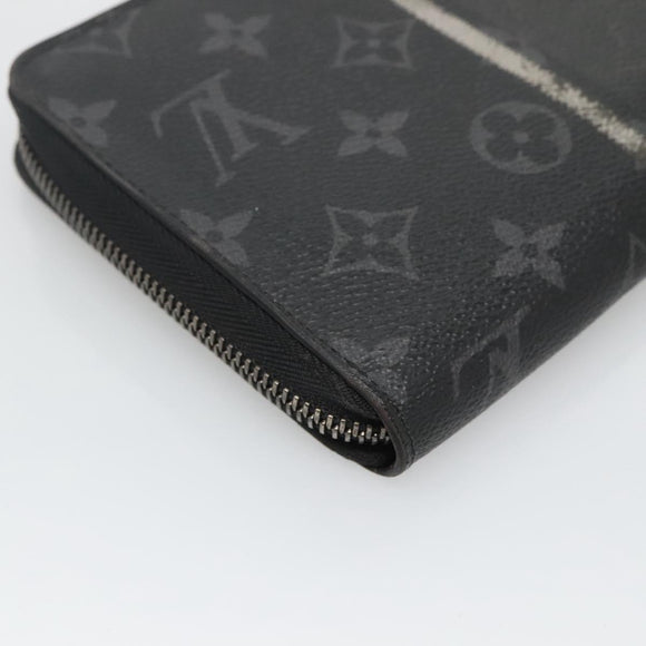 LOUIS VUITTON Monogram Eclipse Fragment Zippy Organizer M64645 LV Auth bs27872