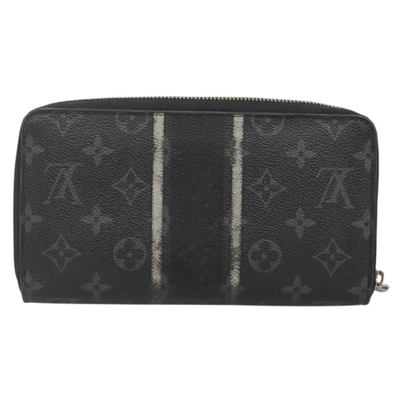 LOUIS VUITTON Monogram Eclipse Fragment Zippy Organizer M64645 LV Auth bs27872
