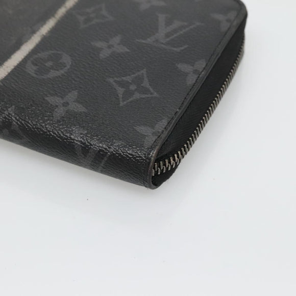 LOUIS VUITTON Monogram Eclipse Fragment Zippy Organizer M64645 LV Auth bs27872