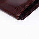 CARTIER Happy Birthday Long Wallet Enamel Bordeaux Auth bs27880-15