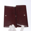 CARTIER Happy Birthday Long Wallet Enamel Bordeaux Auth bs27880-8