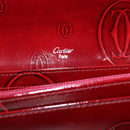 CARTIER Happy Birthday Long Wallet Enamel Bordeaux Auth bs27880-9