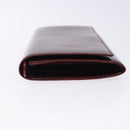 CARTIER Happy Birthday Long Wallet Enamel Bordeaux Auth bs27880-4