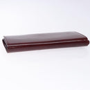 CARTIER Happy Birthday Long Wallet Enamel Bordeaux Auth bs27880-5