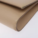 Salvatore Ferragamo Chain Vala Shoulder Bag Leather Beige Gold Auth bs27881-8