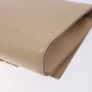 Salvatore Ferragamo Chain Vala Shoulder Bag Leather Beige Gold Auth bs27881-16