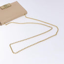 Salvatore Ferragamo Chain Vala Shoulder Bag Leather Beige Gold Auth bs27881-7