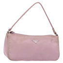 PRADA Accessory Pouch Nylon Pink Silver Auth bs27882-1
